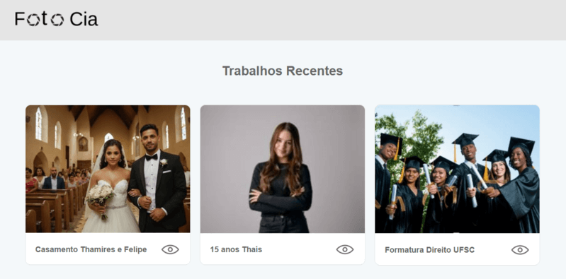 Trabalhos recentes fotógrafos e estúdios fotográficos